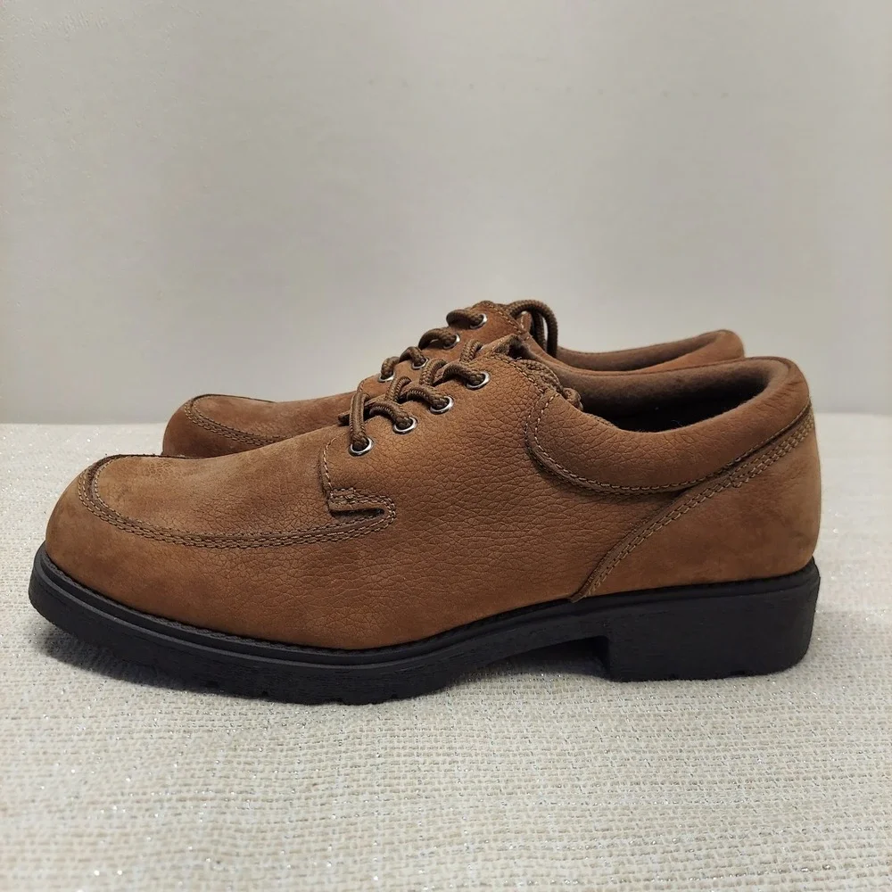 Dr. Scholls Mens Brown Leather Oxford Shoes 11EE Wide 548804 Advanced Cushion